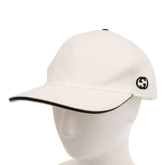 Gucci Web Line Interlocking G Cotton Cap - Picture 1 of 9